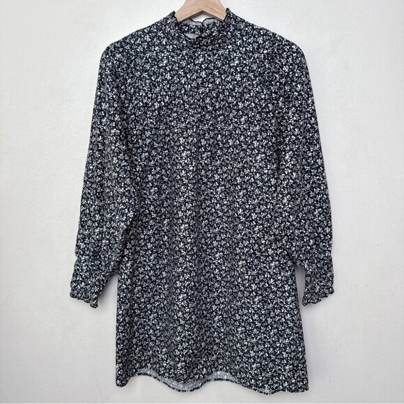 Zara Womens Small Mini Poplin Ditsy Floral Dress - Picture 4 of 15